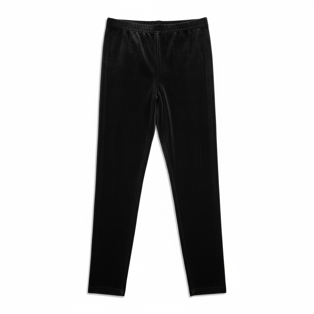 NWT Polo Ralph Lauren Girls Black‎ Velvet Leggings Winter Classic Preppy Stretch